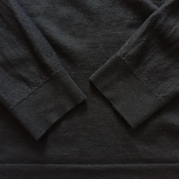 Talbots Merino Wool Crew Neck Sweater with Pleated Shoulders Black Size 2X - Picture 11 of 13